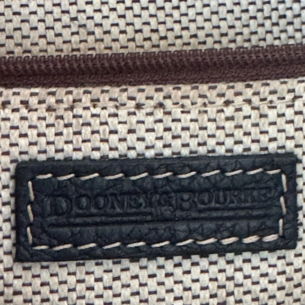 Dooney & Bourke Black Pebbled Leather Hobo with Silver Hardware